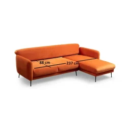 Roseau Hörn (270-170 x 98 x 85 cm) Bäddsoffa, hörn Höger