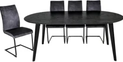 Sagene Matbord 110 cm Svart Ek
