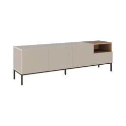 Salvador 180 (180 x 55 x 41,8 cm) TV-bänk Sandsten naturlig ek svart