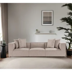 Samarkand 3 (270 x 65 x 95 cm) 3-sitssoffa Sandbeige