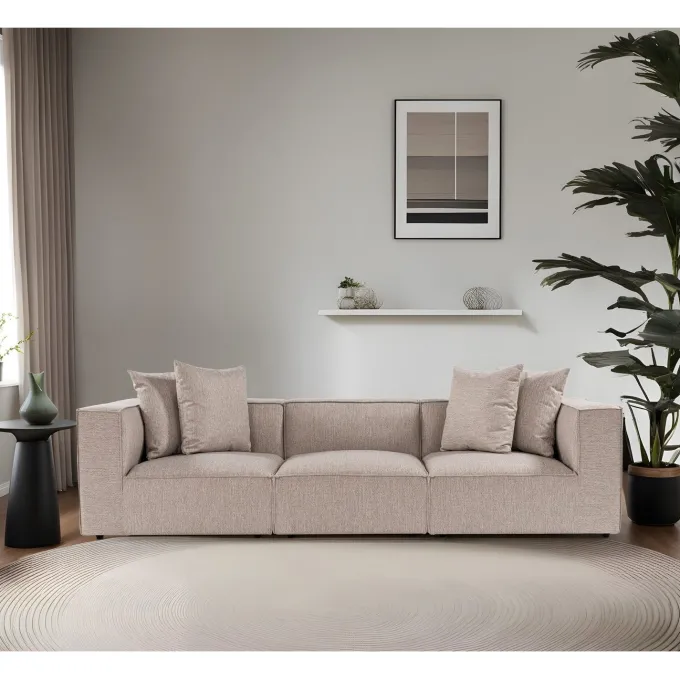Samarkand 3 (270 x 65 x 95 cm) 3-sitssoffa Sandbeige