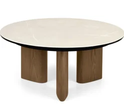 Sandy Soffbord Runt Canaletto Walnut