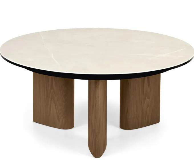 Sandy Soffbord Runt Canaletto Walnut