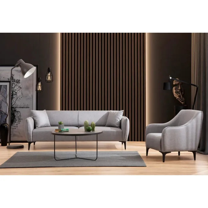 Santiago (220 x 67 x 95 cm) 3-sitssoffa Grå