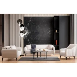 Santiago (220 x 67 x 95 cm) 3-sitssoffa Offwhite