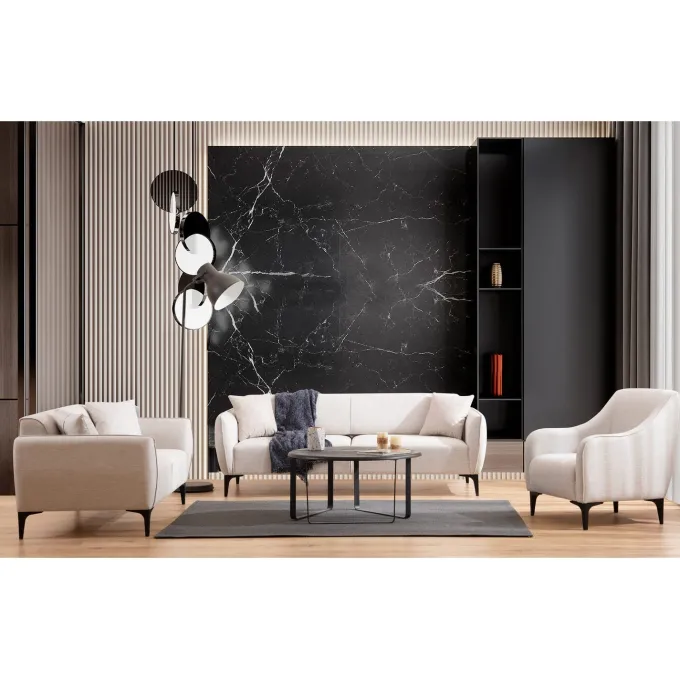 Santiago (220 x 67 x 95 cm) 3-sitssoffa Offwhite