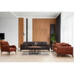 Sapporo 3 (235 x 90 x 80 cm) 3-sitssoffa Rio-röd