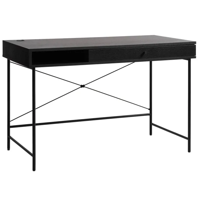Segmento 60x120 cm Skrivbord Svart