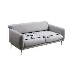 Sevilla 3-sits (214 x 98 x 85 cm) 3-sits bäddsoffa Grå