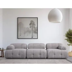 Siena 3 (290 x 95 x 75 cm) 3-sitssoffa Ljusgrå