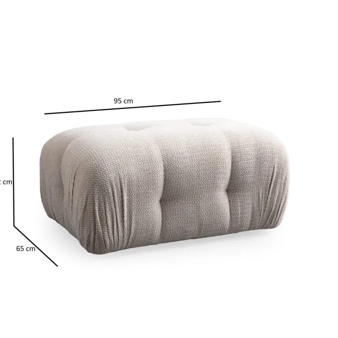 Siena 3 (290 x 95 x 75 cm) 3-sitssoffa Kräm