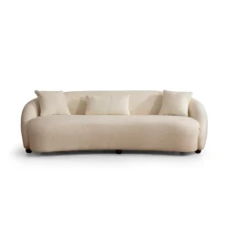 Siena Cream Bouclette (230 x 75 x 94 cm) Cream 3-sitssoffa