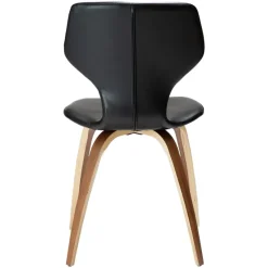 S.I.T Stol Vintage Black Art.Leather, Walnut