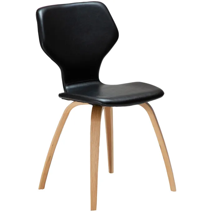 S.I.T Stol Vintage Black Art.Leather, Oak
