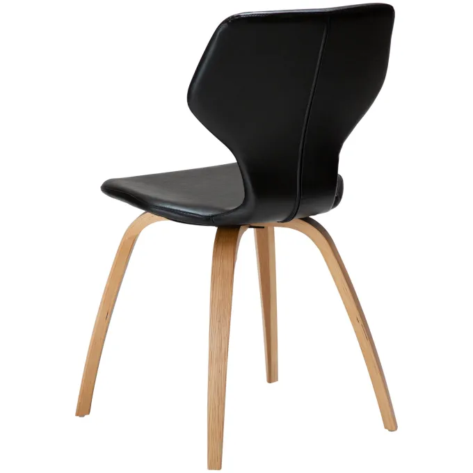 S.I.T Stol Vintage Black Art.Leather, Oak