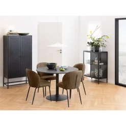 Soleil Matbord Rund 110 cm Svart