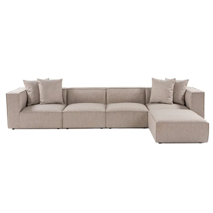 Sora (350 x 65 x 190 cm) Hörnsoffa Sandbeige