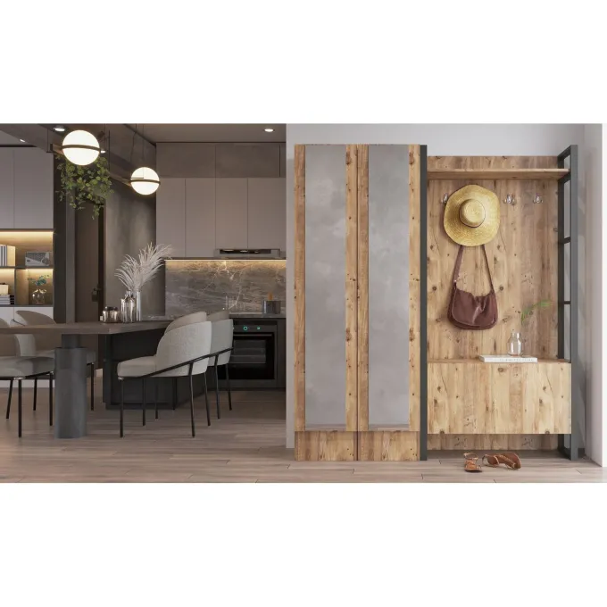 Split Plus 18 (90 x 180 x 34 cm) Atlantisk furu Hallställ