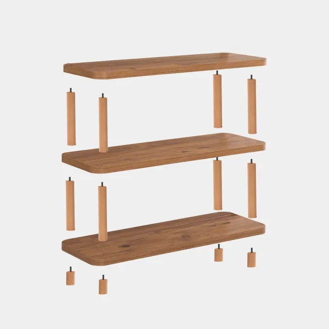 Step (80 x 75 x 28 cm) Bokhylla Atlantic Pine