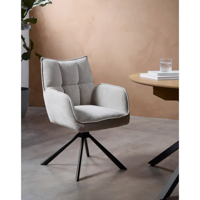Strada Stol Beige, Metall