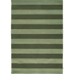 Stripe Boucle Matta Grön