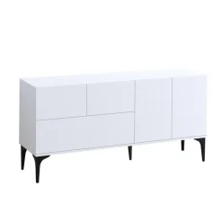Surabaya (150 x 75 x 35 cm) Vit Svart Konsol