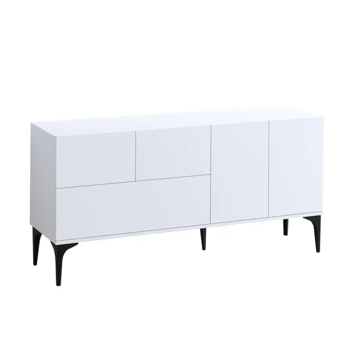 Surabaya (150 x 75 x 35 cm) Vit Svart Konsol