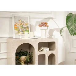 Suva (80 x 74 x 37 cm) Konsolbord Travertin sandsten