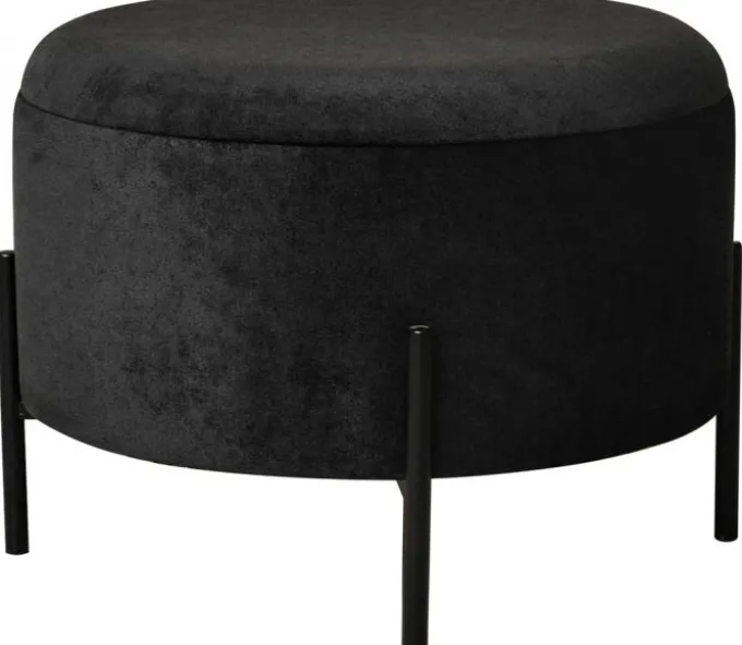 Syssna Puff med Förvaring Svart