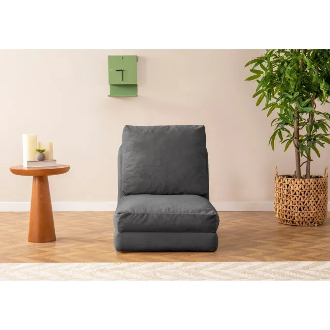 Taida (29 x 125 x 63 cm) Grå 1-sits bäddsoffa