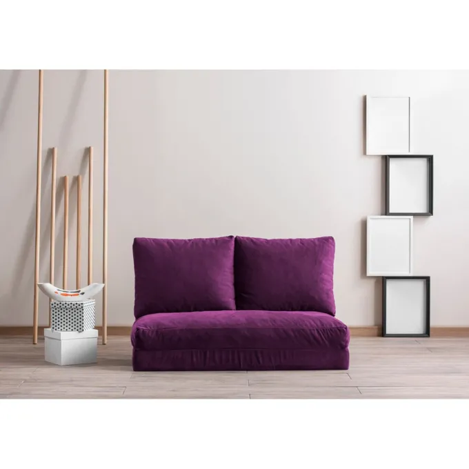 Taida (130 x 125 x 30 cm) 2-sits bäddsoffa Lila