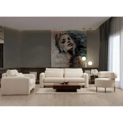 Tallinn (215 x 97 x 73 cm) 3-sitssoffa Creme