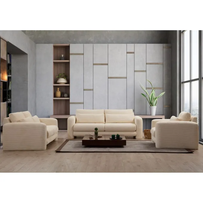 Tallinn (215 x 97 x 73 cm) 3-sitssoffa Beige