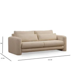 Tallinn (215 x 97 x 73 cm) 3-sitssoffa Beige