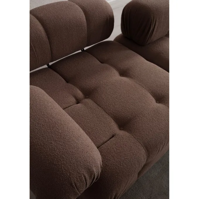 Tallinn 3-sits med puff (300-200 x 100 x 80 cm) Hörnsoffa Cappuccino
