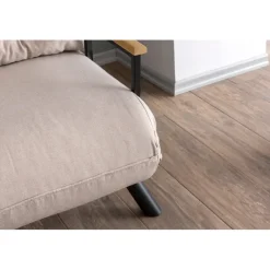 Tarawa v2 Enkel (26 x 120 x 60 cm) Creme 1-sits bäddsoffa