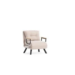 Tarawa v2 Enkel (26 x 120 x 60 cm) Creme 1-sits bäddsoffa
