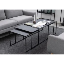 Tarbes Soffbord 120x60 cm Svart