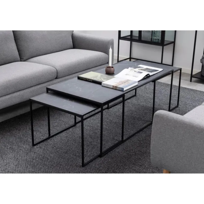 Tarbes Soffbord 120x60 cm Svart