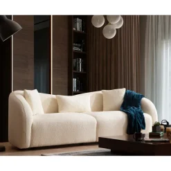 Tbilisi (236 x 76 x 91 cm) Creme 3-sitssoffa