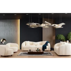 Tbilisi (236 x 76 x 91 cm) Creme 3-sitssoffa