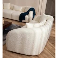 Tbilisi (236 x 76 x 91 cm) Creme 3-sitssoffa