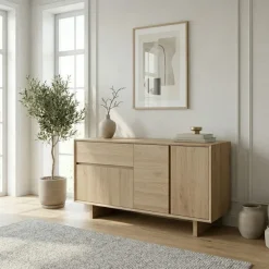 Tbilisi (146 x 76 x 45 cm) Konsolbord Naturlig ek