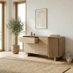 Tbilisi (146 x 76 x 45 cm) Konsolbord Naturlig ek