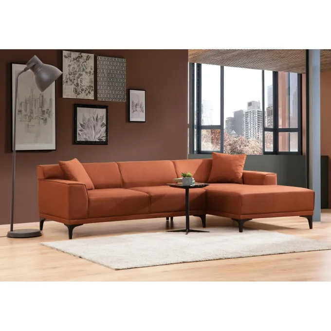 Tbilisi Corner (165 x 90 x 110 cm) Hörnsoffa Orange, Höger