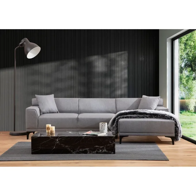 Tbilisi Corner (165 x 90 x 110 cm) Hörnsoffa Ljusgrå, Höger