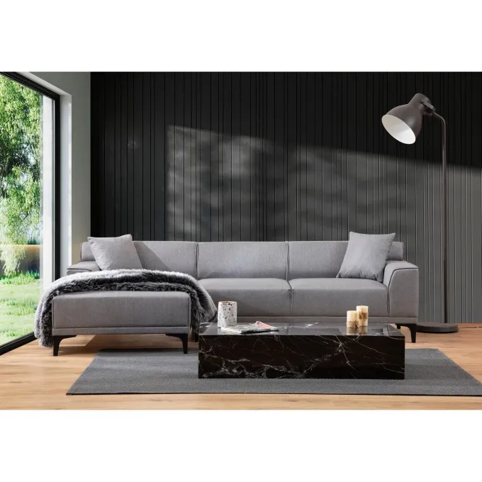 Tbilisi Corner (165 x 90 x 110 cm) Hörnsoffa Ljusgrå, Vänster