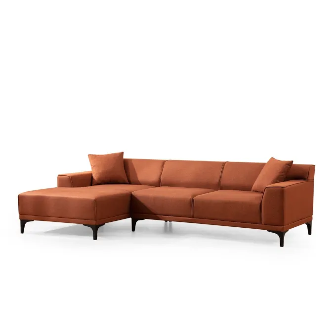 Tbilisi Corner (165 x 90 x 110 cm) Hörnsoffa Orange, Vänster
