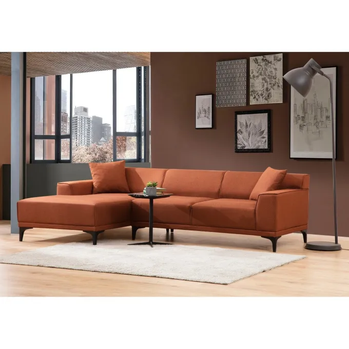 Tbilisi Corner (165 x 90 x 110 cm) Hörnsoffa Orange, Vänster