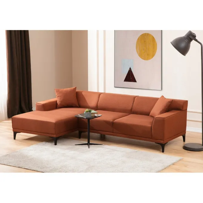 Tbilisi Corner (165 x 90 x 110 cm) Hörnsoffa Orange, Vänster